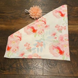 Newborn baby swaddle with matching headband
